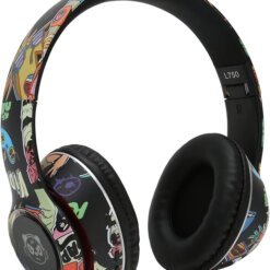 سماعات راس بلوتوث L750 جرافيتي للالعاب مع مصباح RGB ودعم بطاقة الذاكرة ووضع الخط وسماعات راس لاسلكية مع ميكروفون للكمبيوتر الشخصي