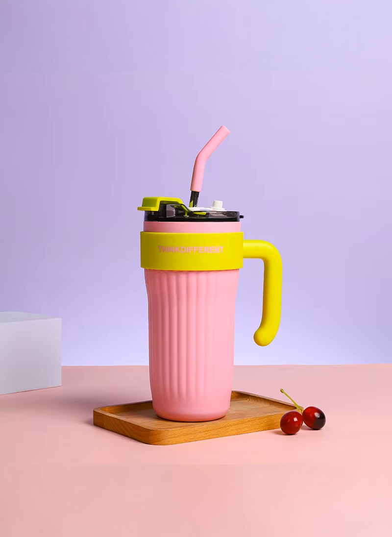 مج سيراميك بغطاء ومعلقة – تصميم كرتوني لطيف مع مقبض سيليكون مريح
