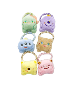 ربطات شعر محشوة بتصميم وحوش لطيفة - Plush Monster Hair Ties Set