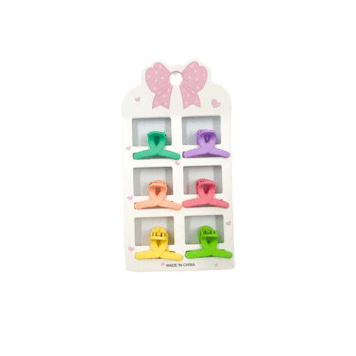 مجموعة مشابك شعر صغيرة بألوان متعددة - Hair Clips Set