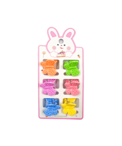 مجموعة مشابك شعر للأطفال بتصميم فراشات - Hair Clips Set
