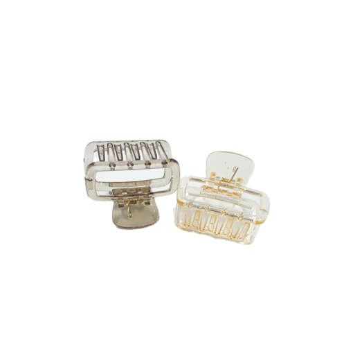 مجموعة مشابك شعر شفافة بألوان ناعمة - Hair Claw Clips Set