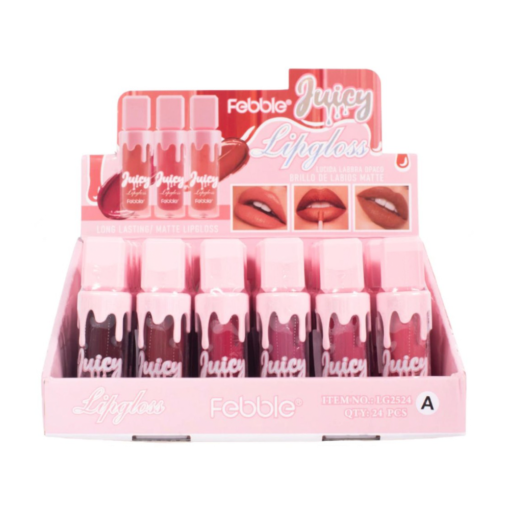 مجموعة ملمع الشفاه المطفي طويل الأمد - Febble Juicy Lip Gloss
