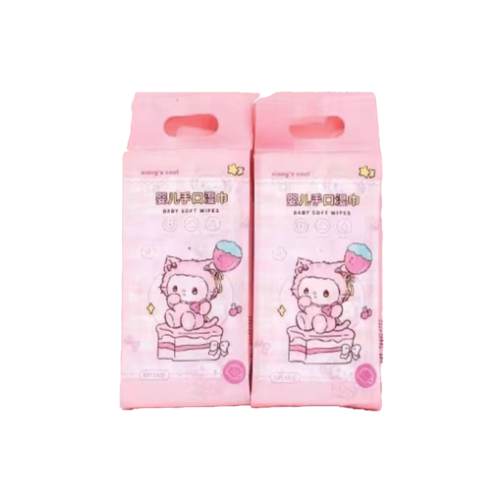 مناديل مبللة للأطفال Baby Soft  تصميم الدب على الكعكة